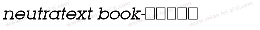 neutratext book字体转换